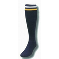 Custom Made Striped Fold Over Heel & Toe Soccer Sock (5-9 Small)